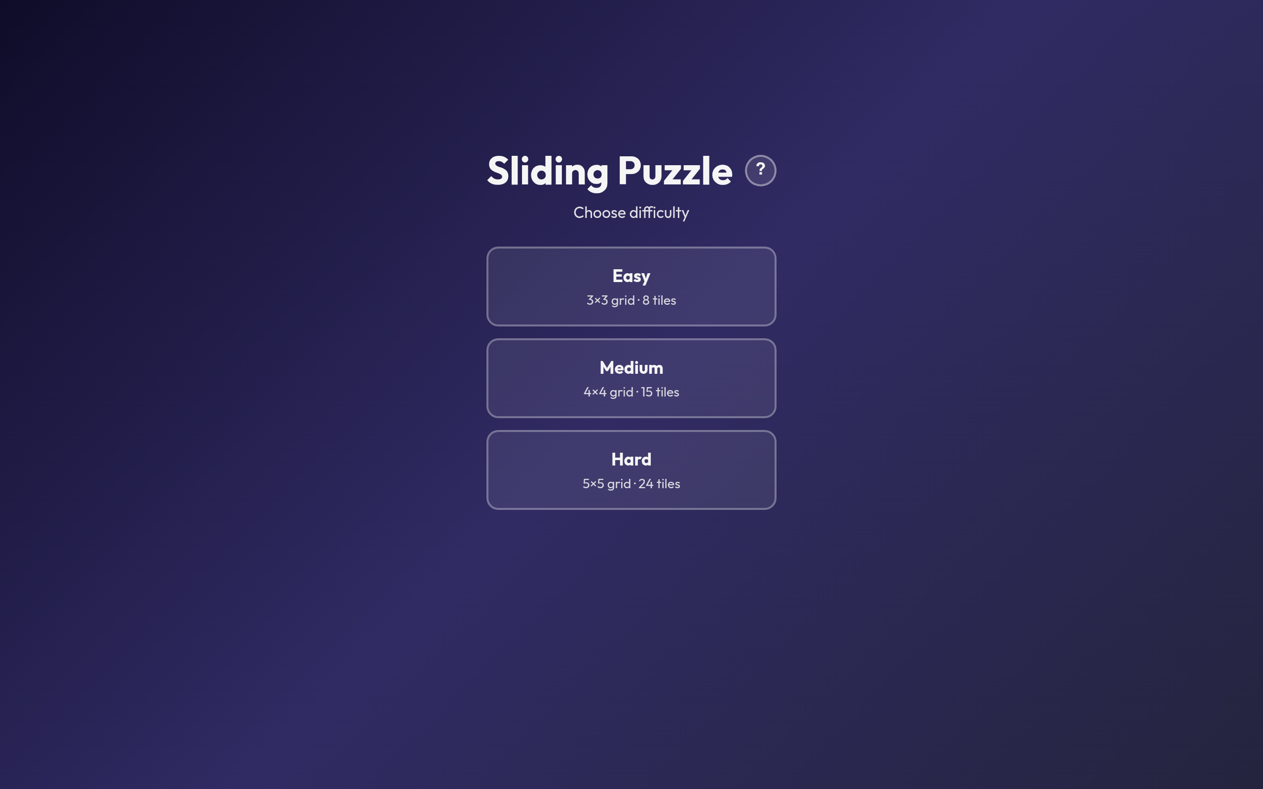 Sliding Puzzle